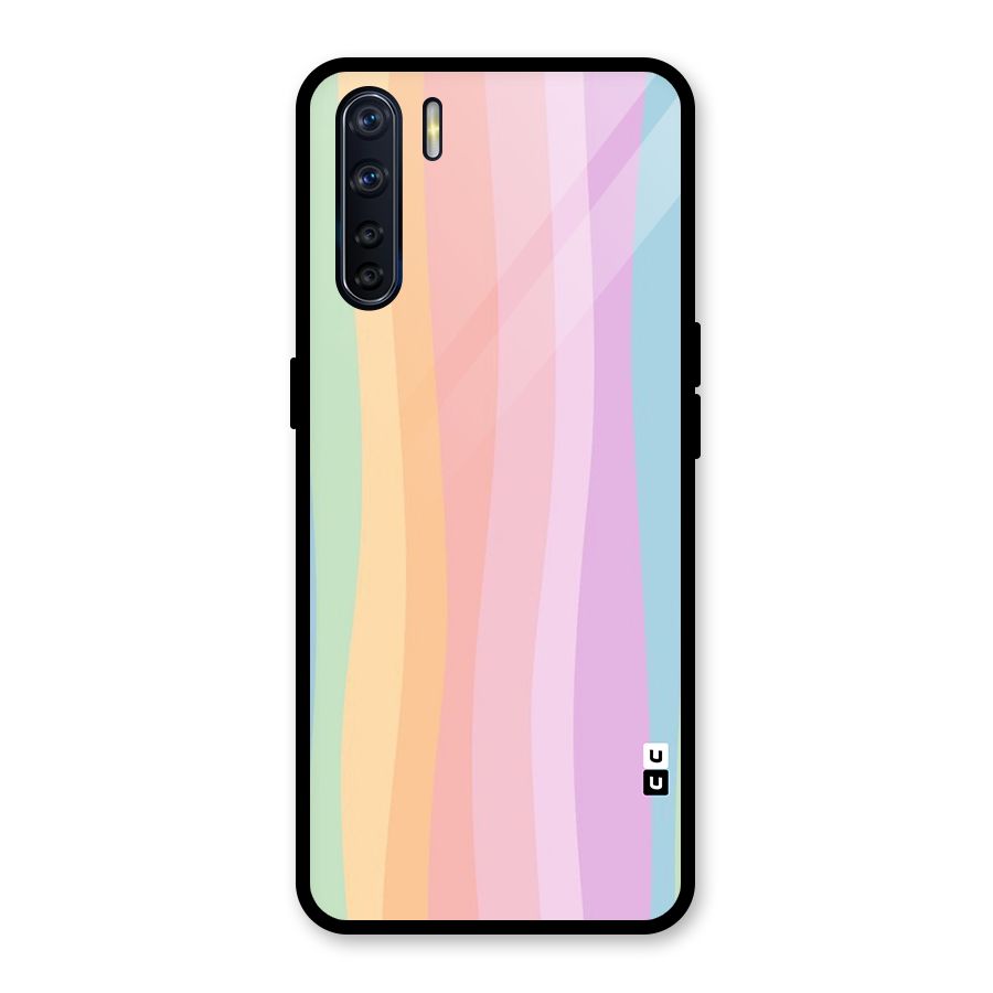 Pastel Curves Glass Back Case for Oppo F15