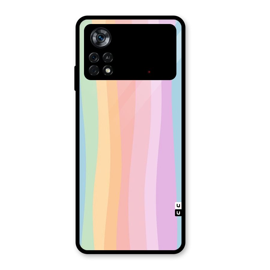Pastel Curves Glass Back Case for Poco X4 Pro 5G