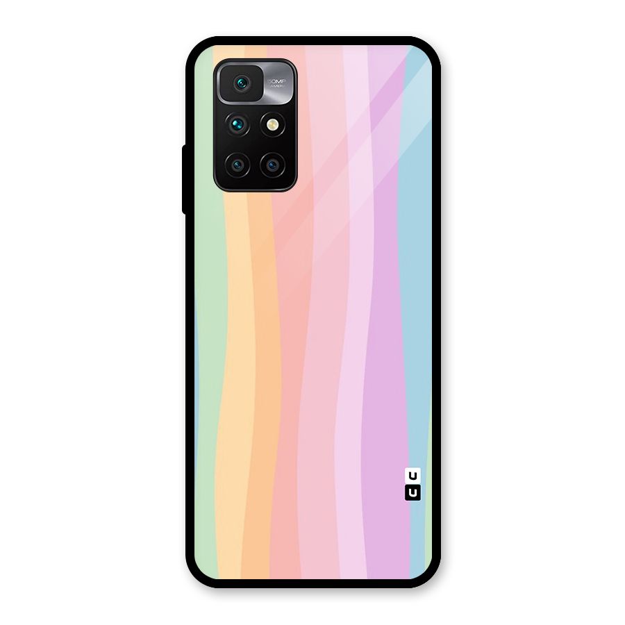 Pastel Curves Glass Back Case for Redmi 10 Prime