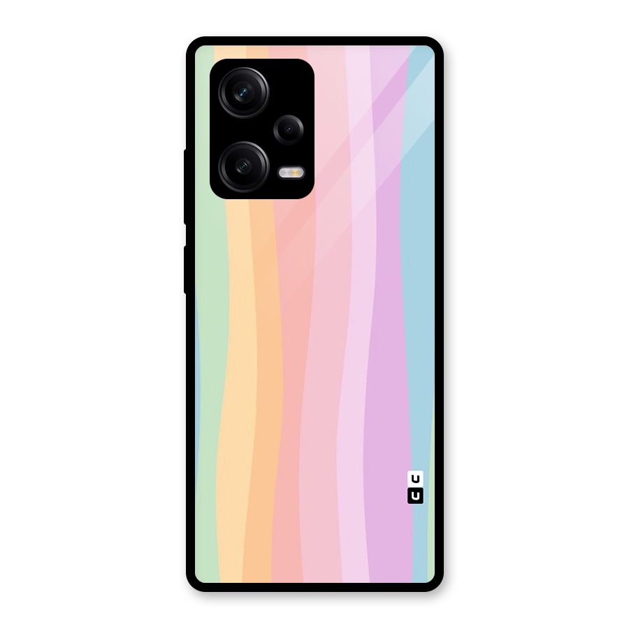 Pastel Curves Glass Back Case for Redmi Note 12 Pro