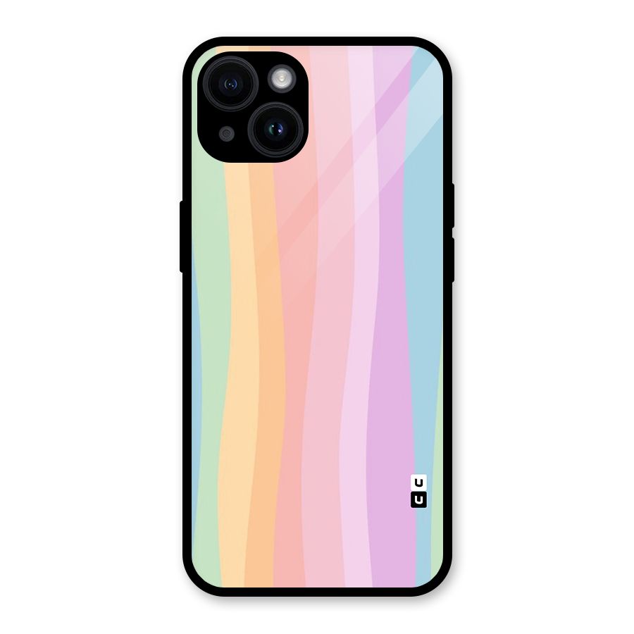 Pastel Curves Glass Back Case for iPhone 14