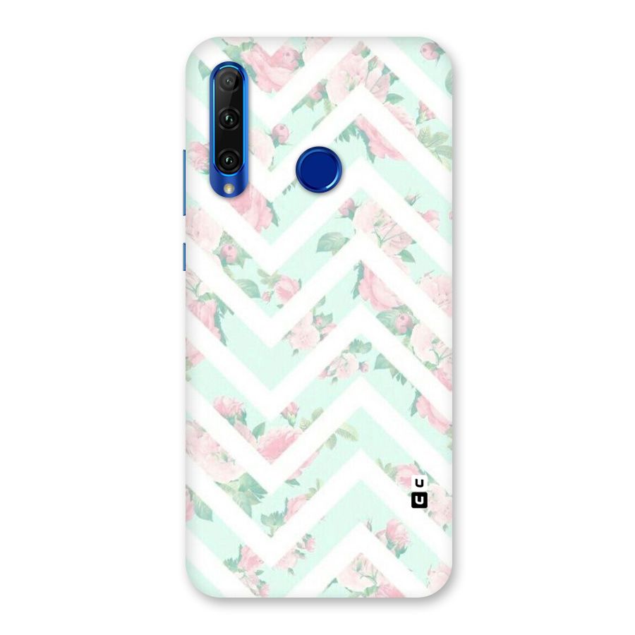 Pastel Floral Zig Zag Back Case for Honor 20i