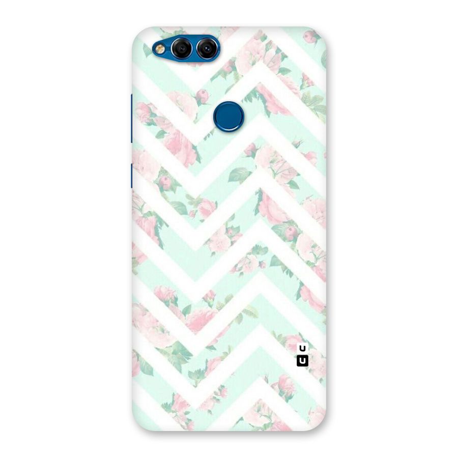 Pastel Floral Zig Zag Back Case for Honor 7X