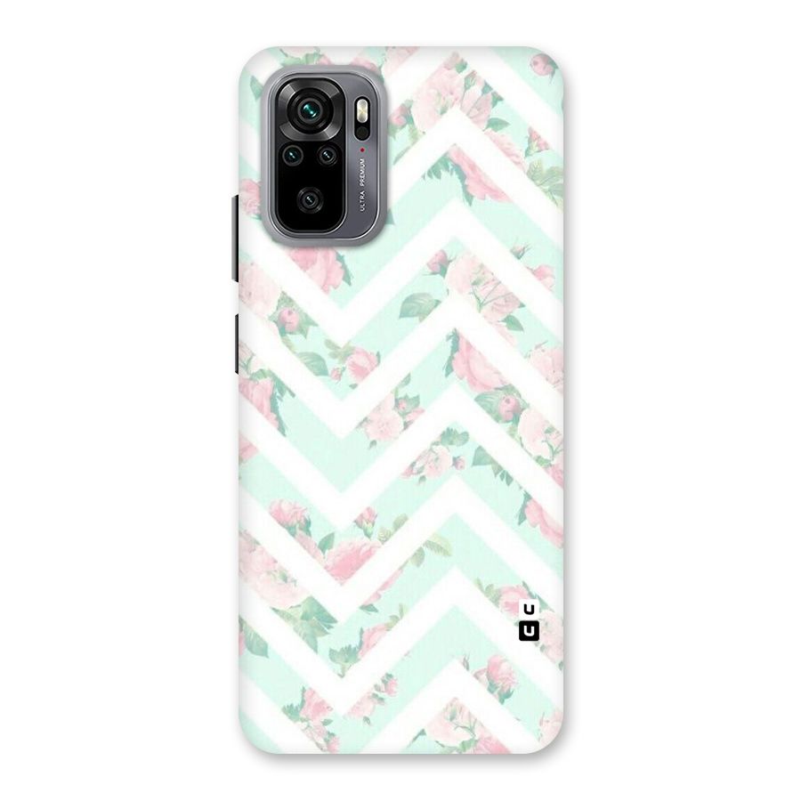 Pastel Floral Zig Zag Back Case for Redmi Note 10