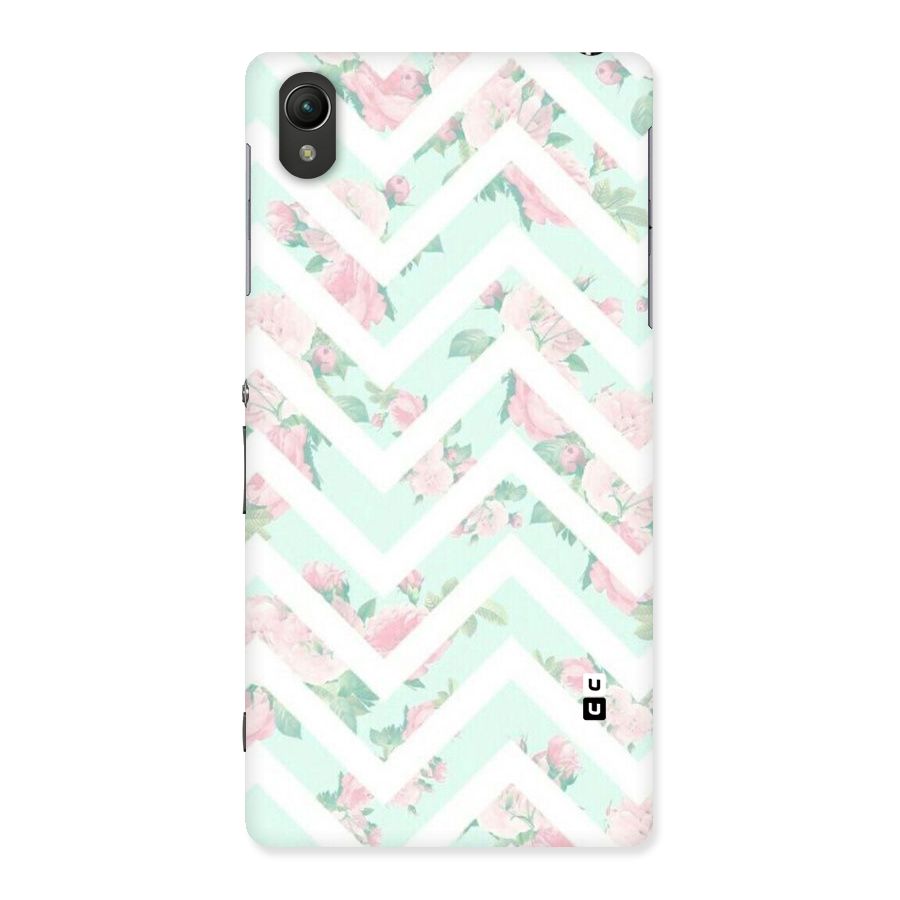 Pastel Floral Zig Zag Back Case for Sony Xperia Z2