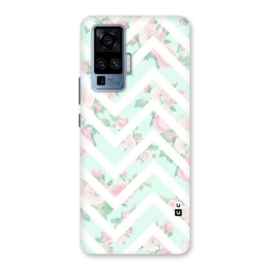 Pastel Floral Zig Zag Back Case for Vivo X50 Pro