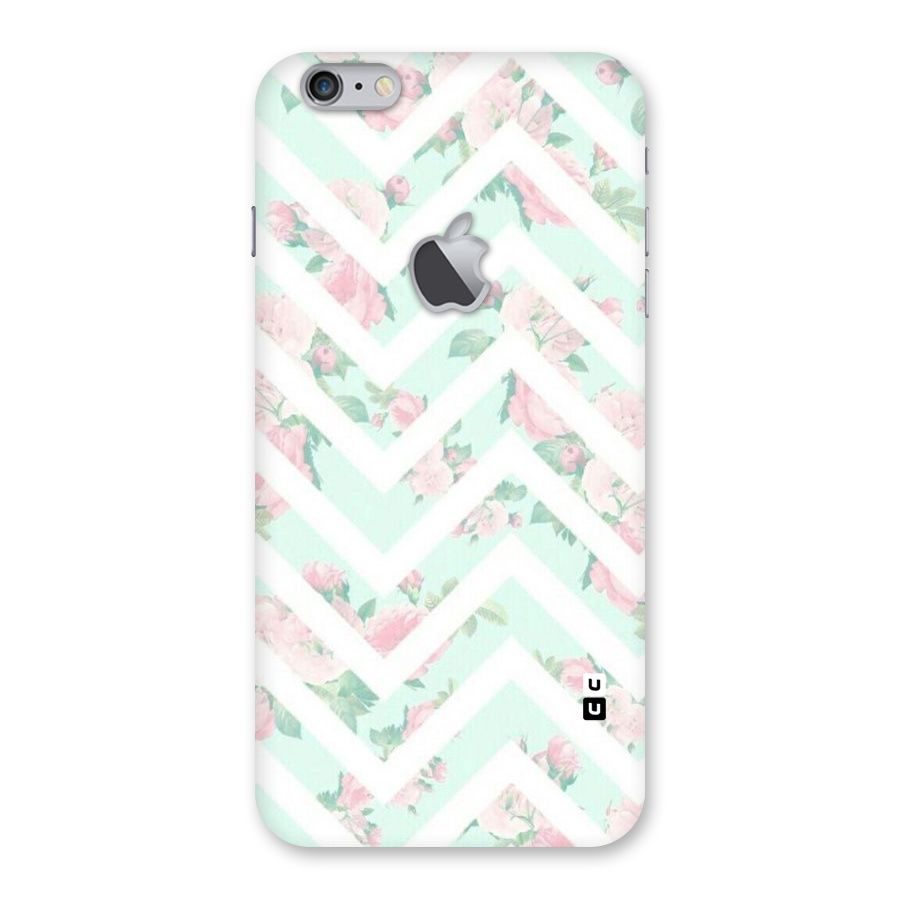 Pastel Floral Zig Zag Back Case for iPhone 6 Plus 6S Plus Logo Cut