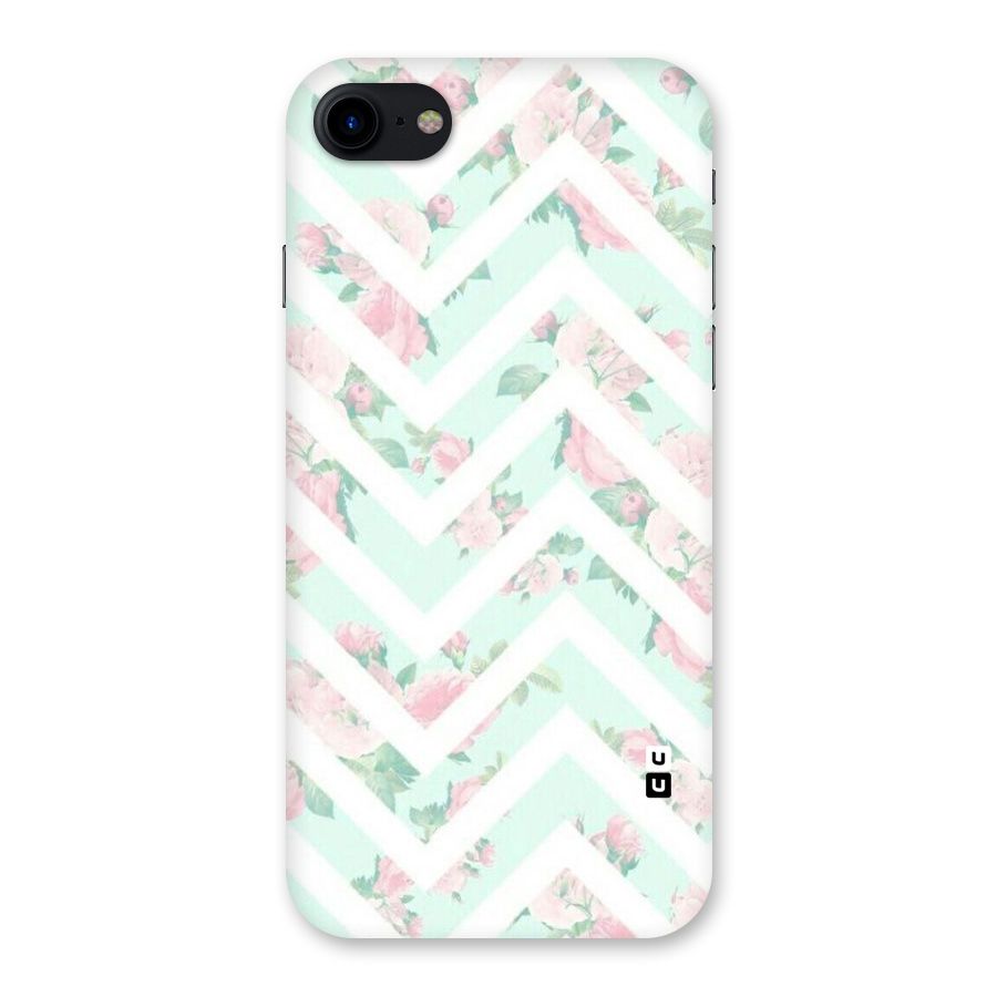 Pastel Floral Zig Zag Back Case for iPhone SE 2020