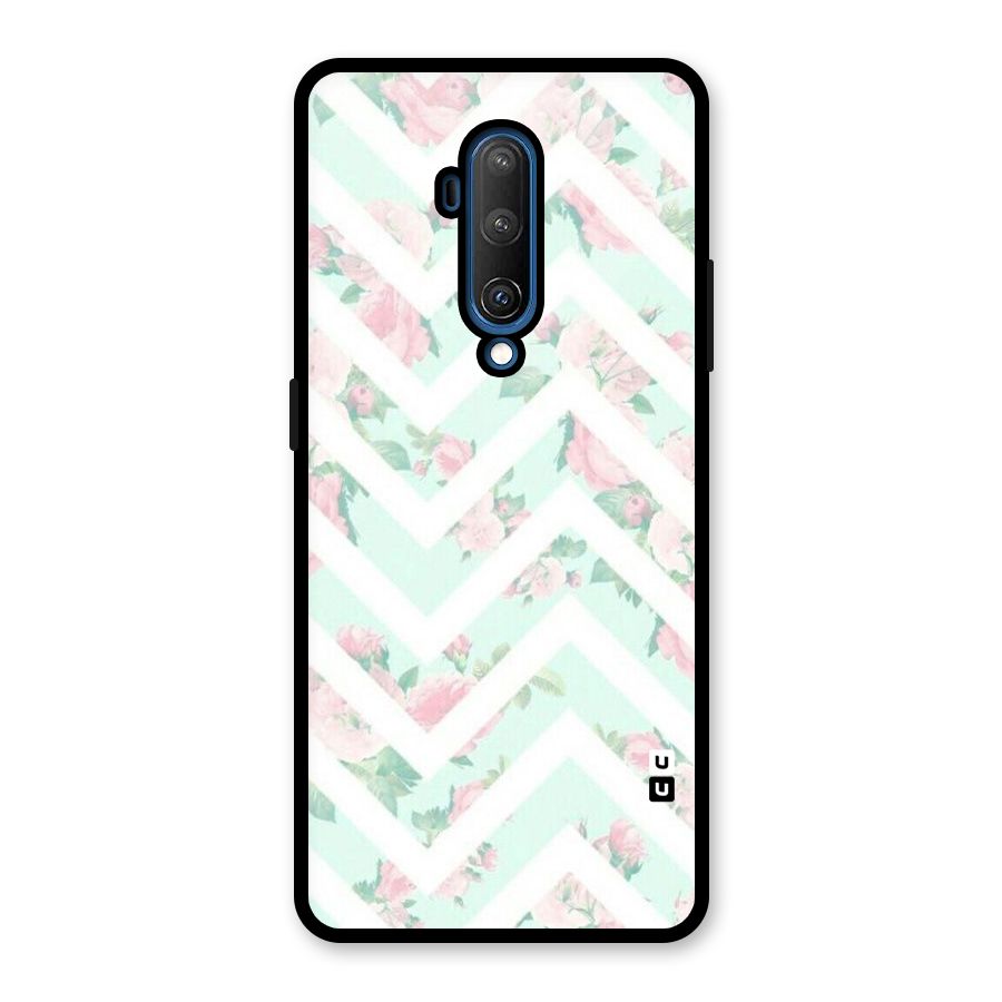 Pastel Floral Zig Zag Glass Back Case for OnePlus 7T Pro