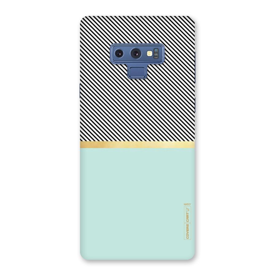 Pastel Green Base Stripes Back Case for Galaxy Note 9