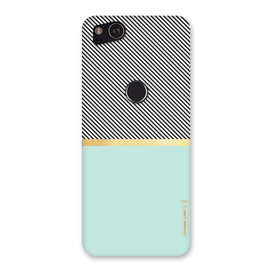 Pastel Green Base Stripes Back Case for Google Pixel 2