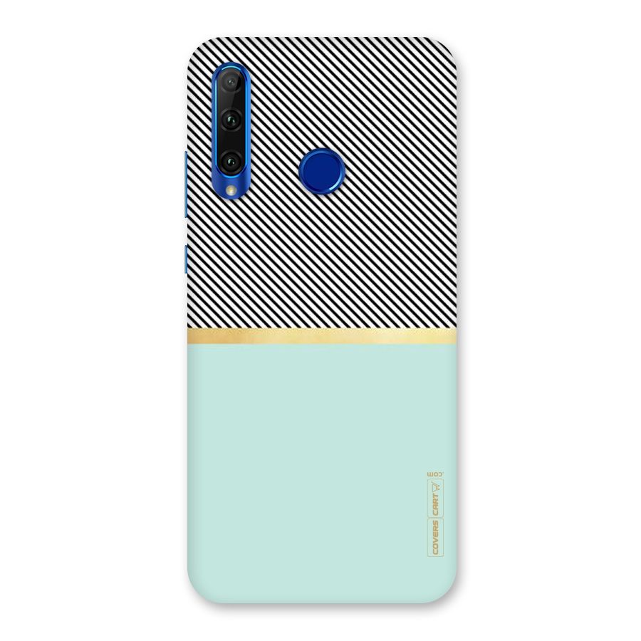 Pastel Green Base Stripes Back Case for Honor 20i