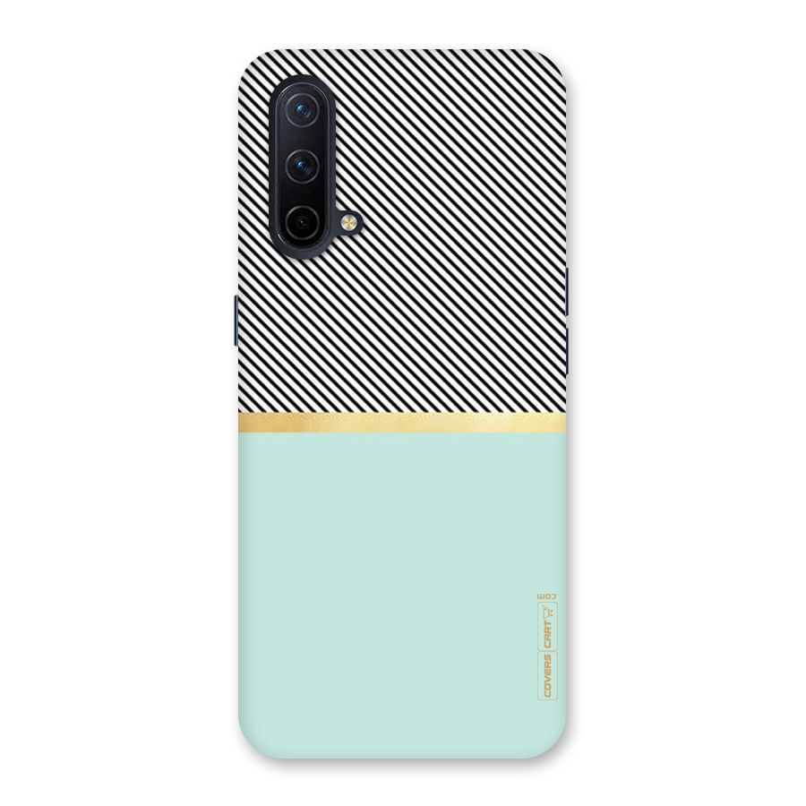 Pastel Green Base Stripes Back Case for OnePlus Nord CE 5G