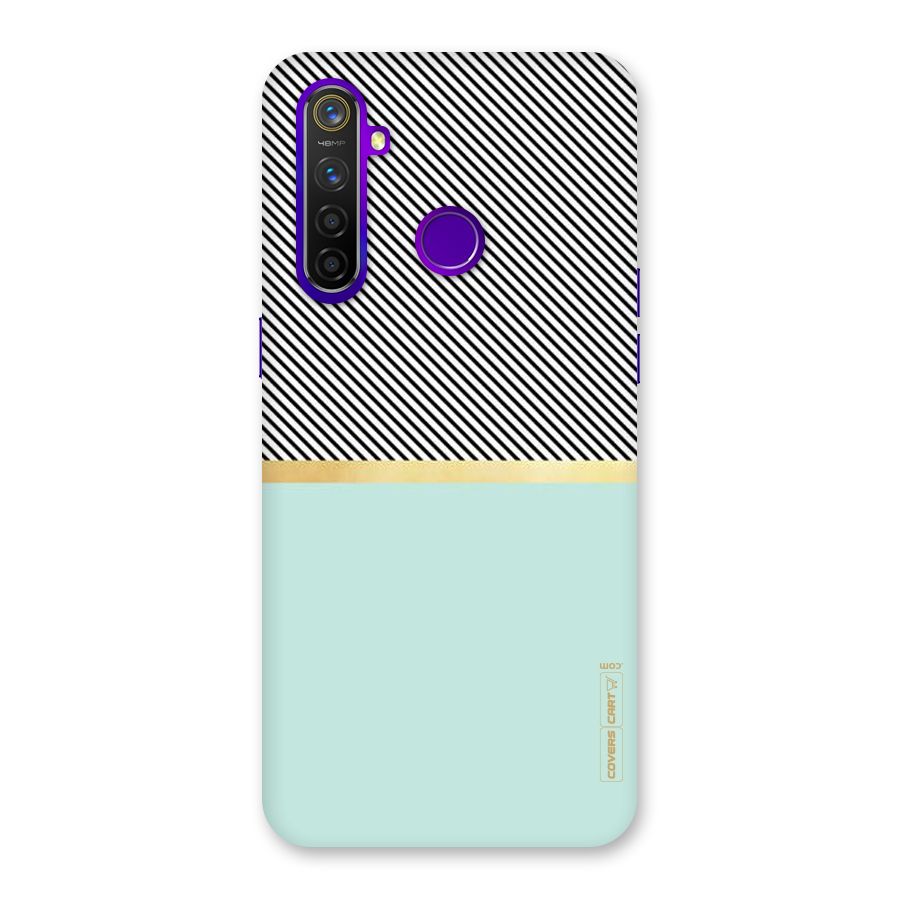 Pastel Green Base Stripes Back Case for Realme 5 Pro