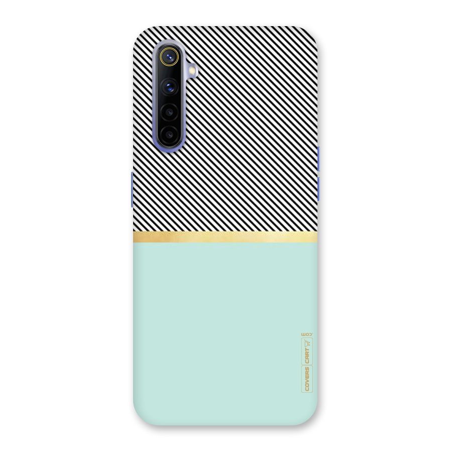 Pastel Green Base Stripes Back Case for Realme 6i
