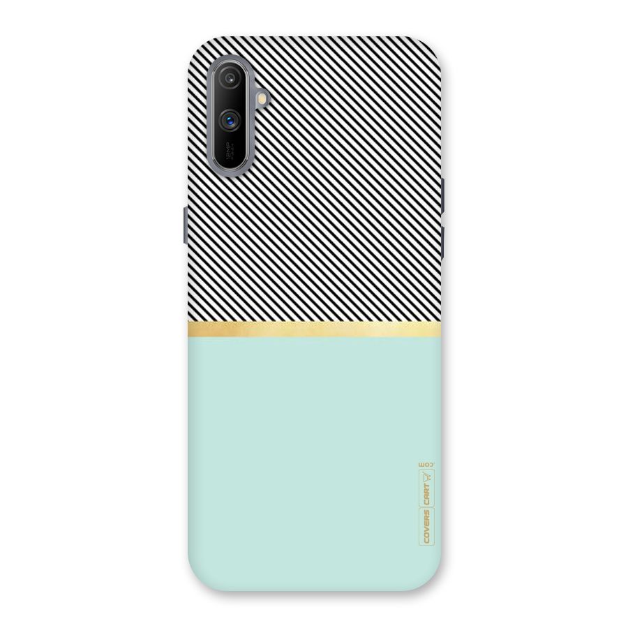 Pastel Green Base Stripes Back Case for Realme C3