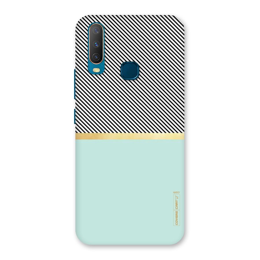 Pastel Green Base Stripes Back Case for Vivo U10