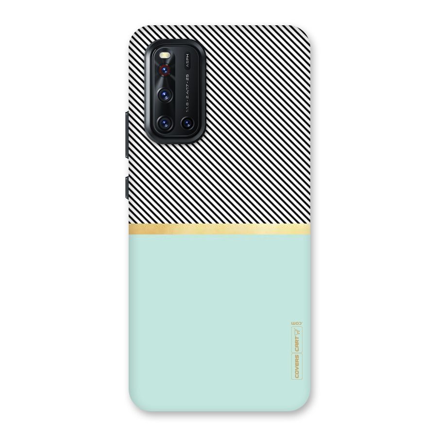Pastel Green Base Stripes Back Case for Vivo V19
