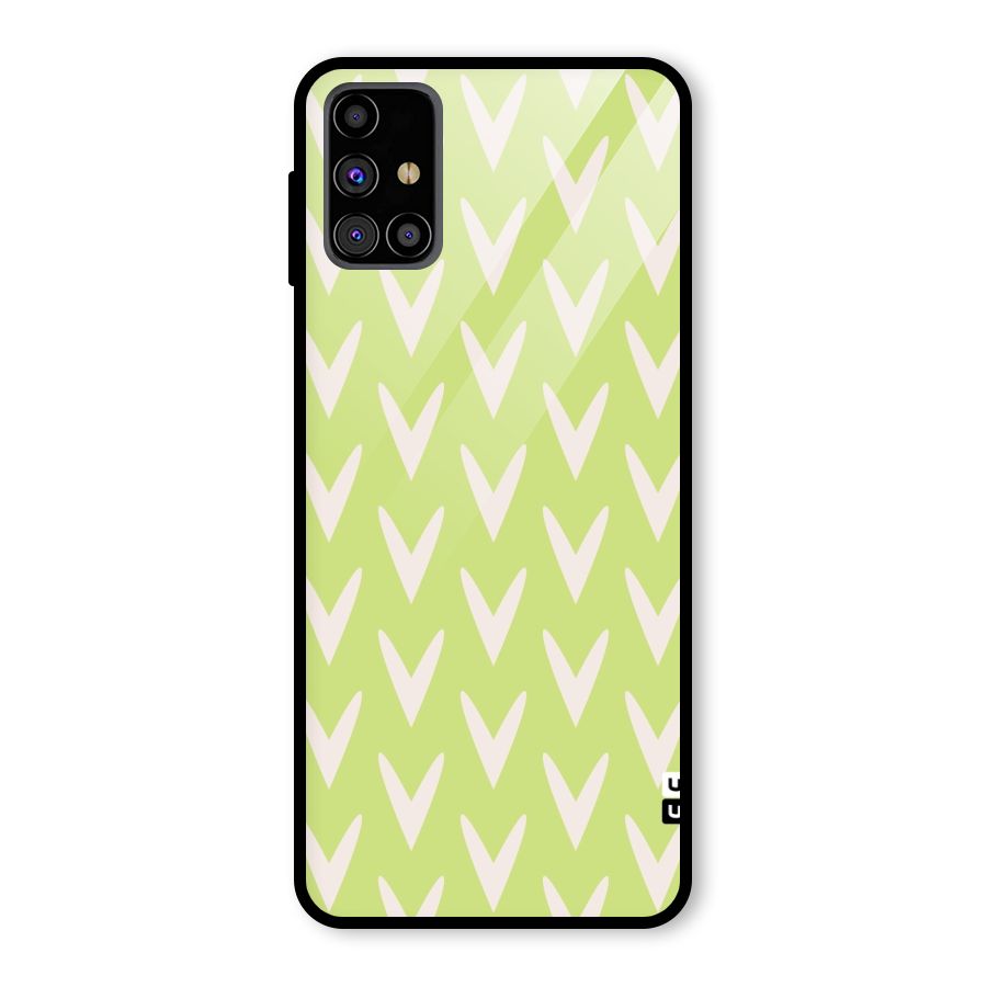 Pastel Green Grass Glass Back Case for Galaxy M31s