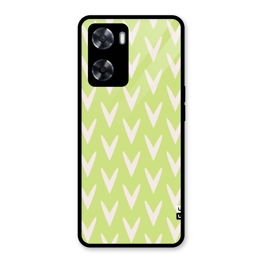 Pastel Green Grass Glass Back Case for Oppo A57 2022