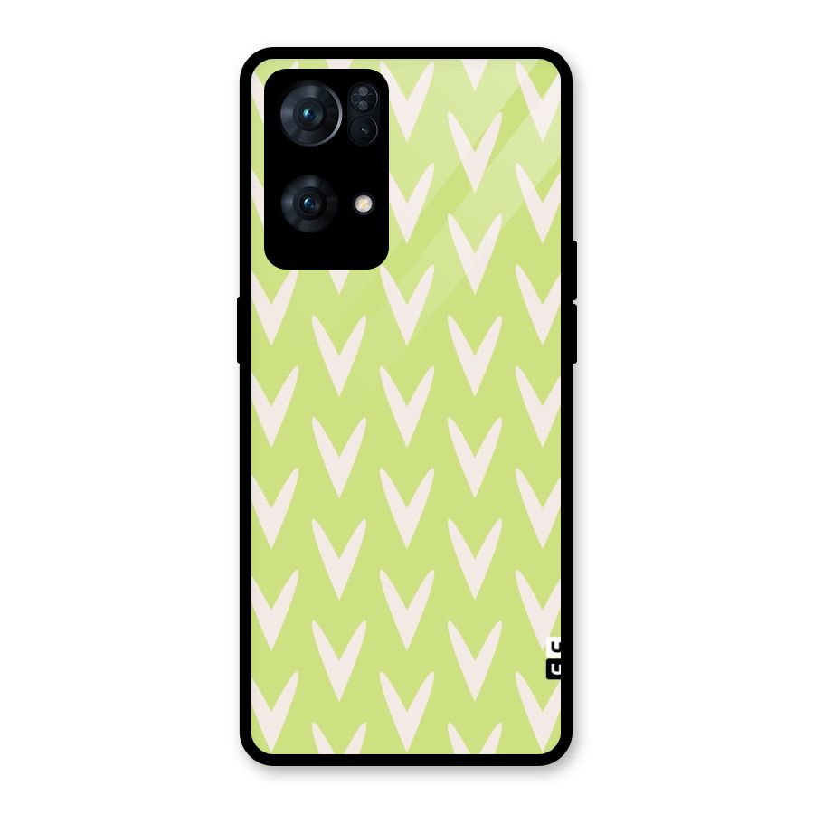 Pastel Green Grass Glass Back Case for Oppo Reno7 Pro 5G