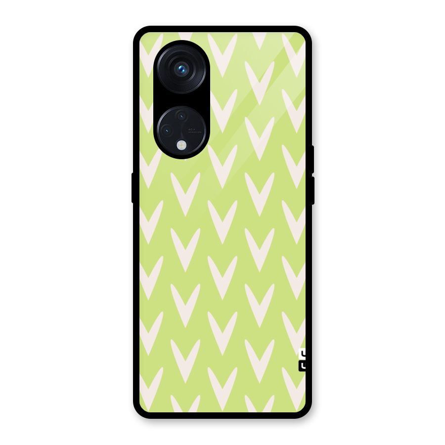 Pastel Green Grass Glass Back Case for Reno8 T 5G