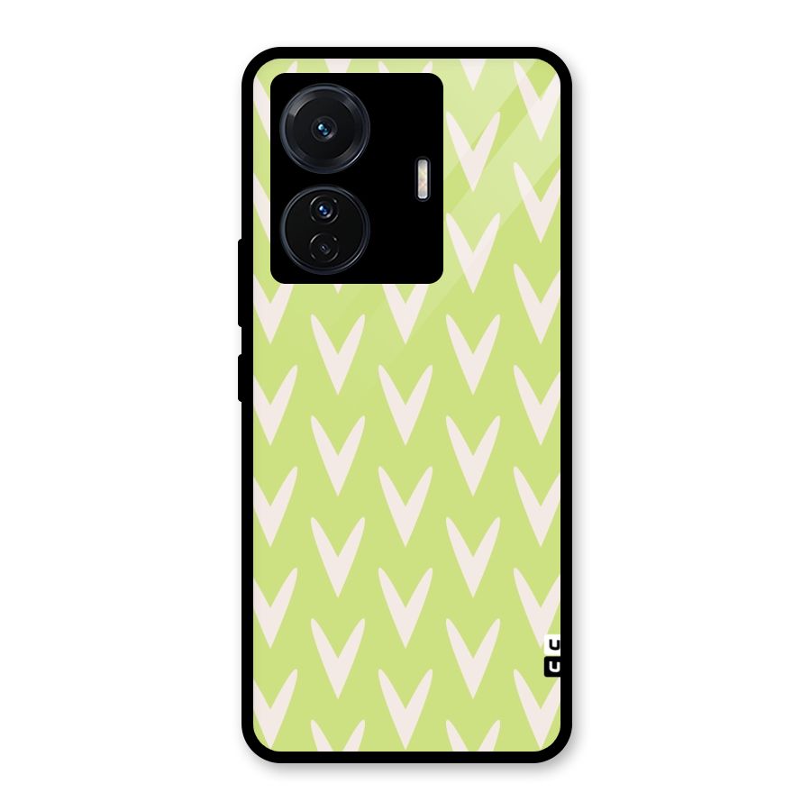 Pastel Green Grass Glass Back Case for Vivo T1 Pro