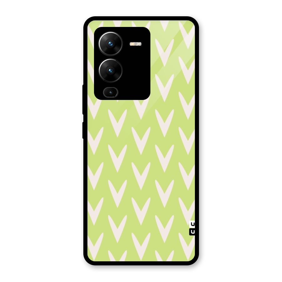 Pastel Green Grass Glass Back Case for Vivo V25 Pro