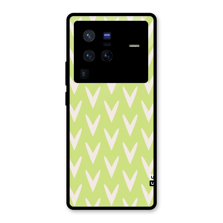 Pastel Green Grass Glass Back Case for Vivo X80 Pro