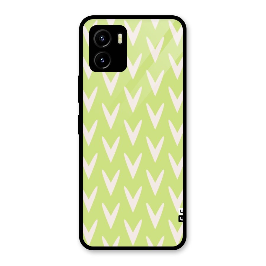 Pastel Green Grass Glass Back Case for Vivo Y15s