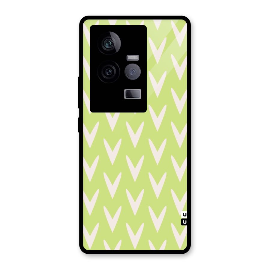 Pastel Green Grass Glass Back Case for Vivo iQOO 11 5G