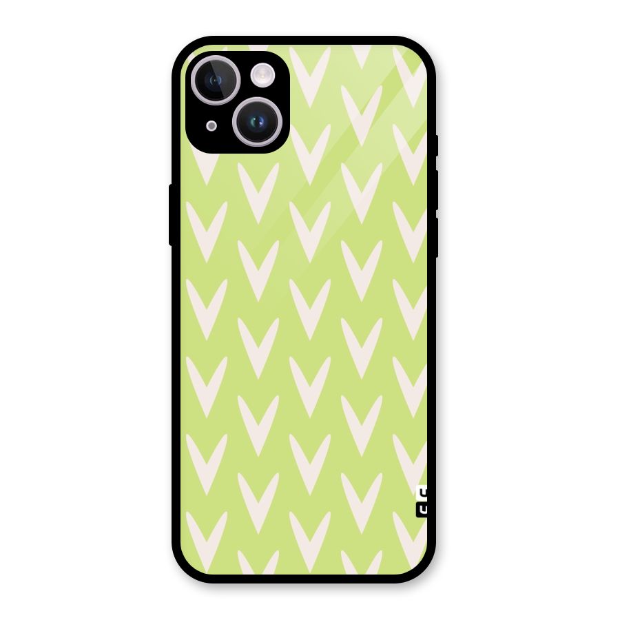 Pastel Green Grass Glass Back Case for iPhone 14 Plus
