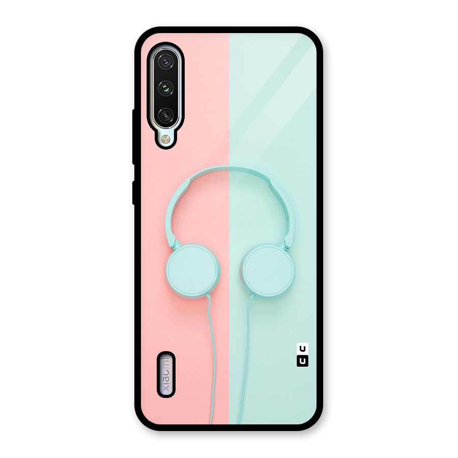 Pastel Headphones Glass Back Case for Mi A3