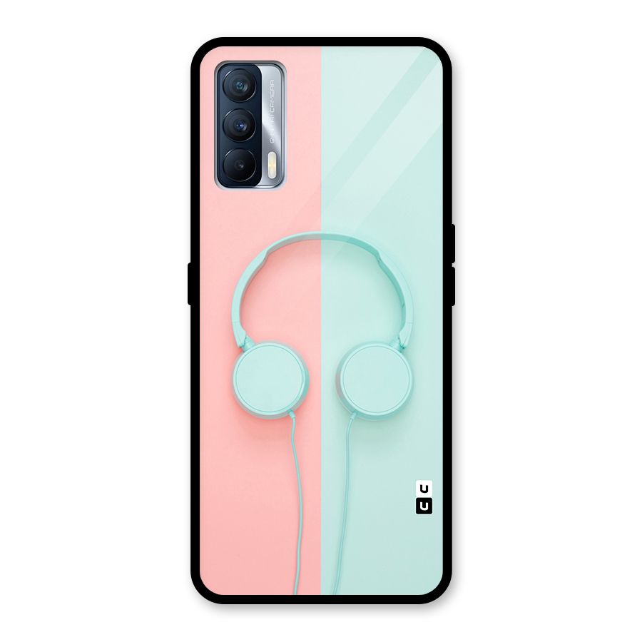 Pastel Headphones Glass Back Case for Realme X7