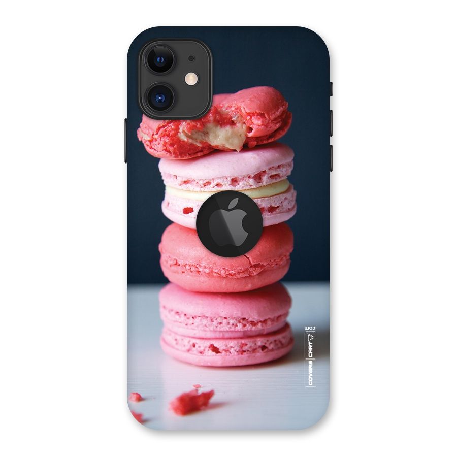 Pastel Macroons Back Case for iPhone 11 Logo Cut