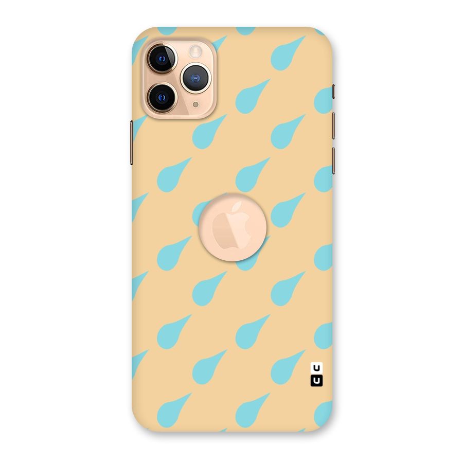 Pastel Orange Drops Back Case for iPhone 11 Pro Max Logo Cut