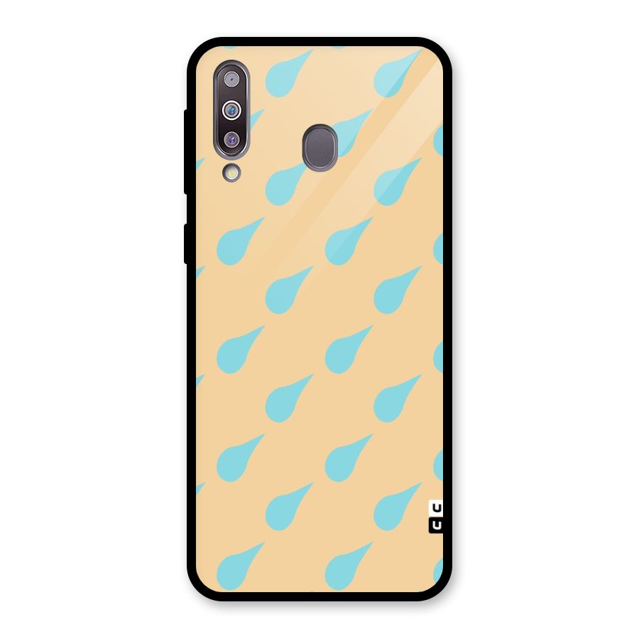 Pastel Orange Drops Glass Back Case for Galaxy M30