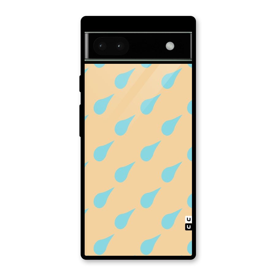 Pastel Orange Drops Glass Back Case for Google Pixel 6a