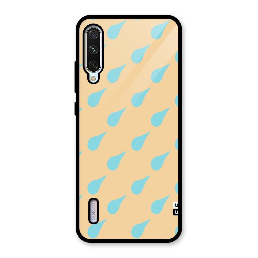 Pastel Orange Drops Glass Back Case for Mi A3
