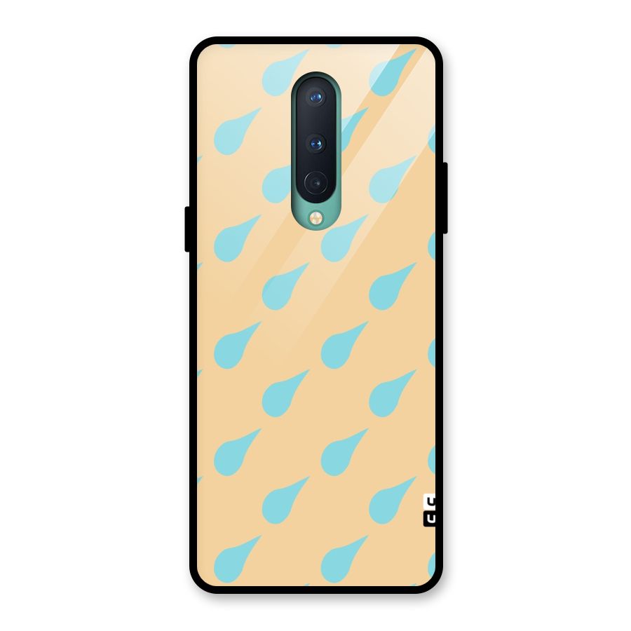 Pastel Orange Drops Glass Back Case for OnePlus 8