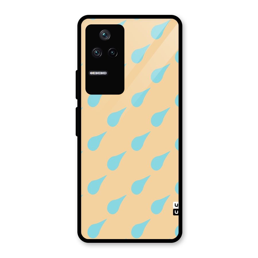 Pastel Orange Drops Glass Back Case for Poco F4 5G