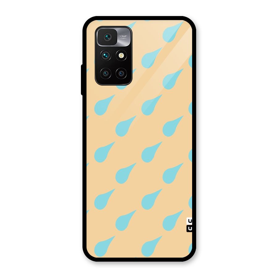 Pastel Orange Drops Glass Back Case for Redmi 10 Prime