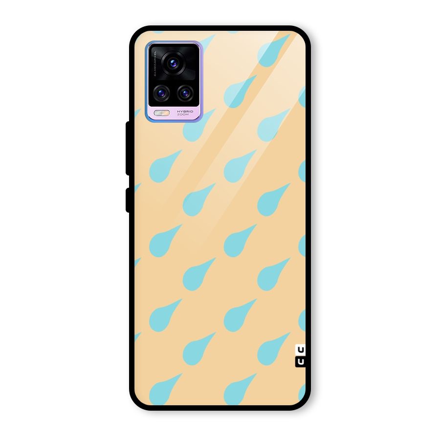 Pastel Orange Drops Glass Back Case for Vivo V20 Pro