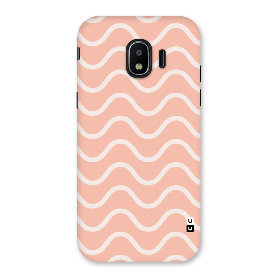 Pastel Peach Waves Back Case for Galaxy J2 Pro 2018