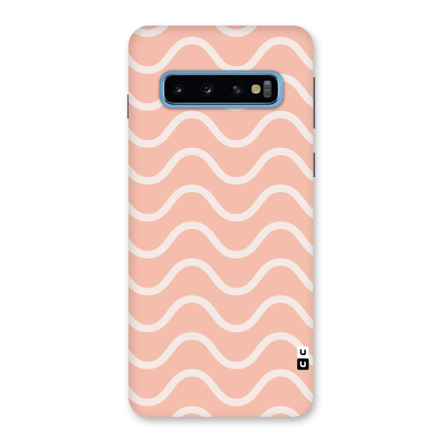 Pastel Peach Waves Back Case for Galaxy S10