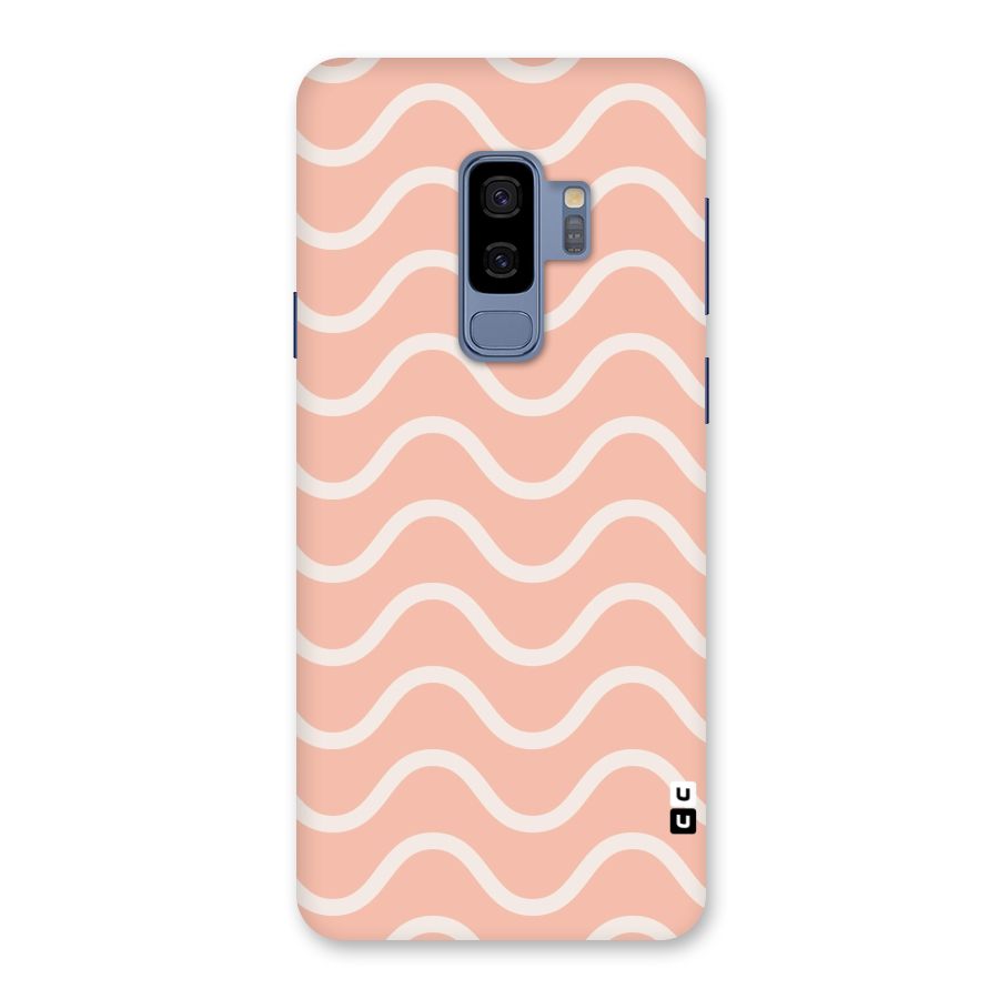 Pastel Peach Waves Back Case for Galaxy S9 Plus