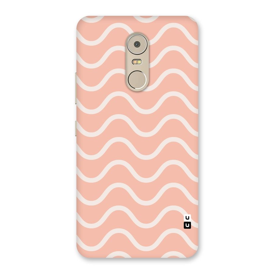 Pastel Peach Waves Back Case for Lenovo K6 Note