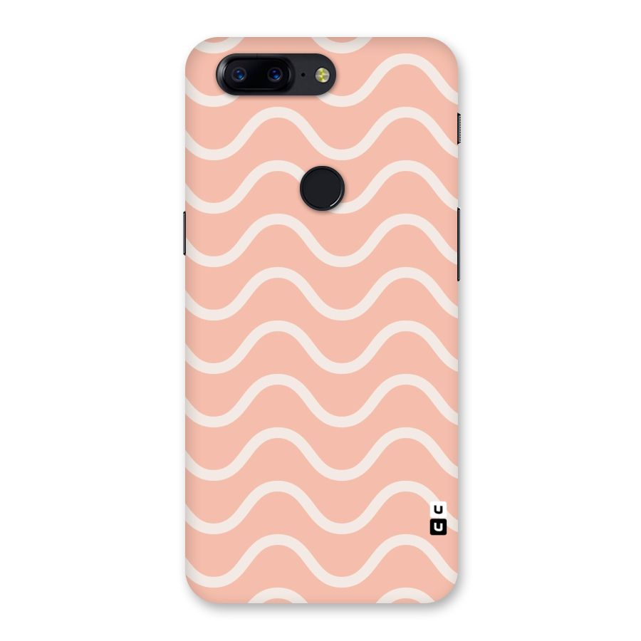 Pastel Peach Waves Back Case for OnePlus 5T