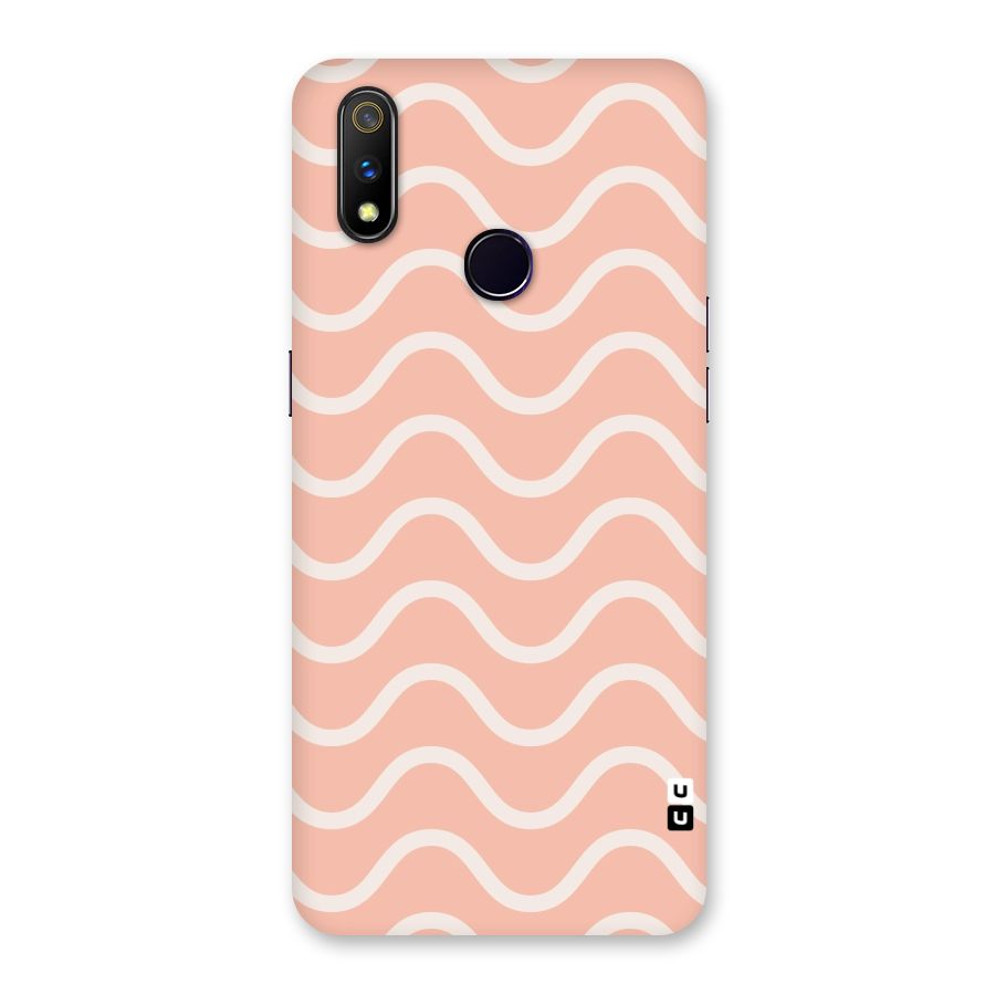Pastel Peach Waves Back Case for Realme 3 Pro