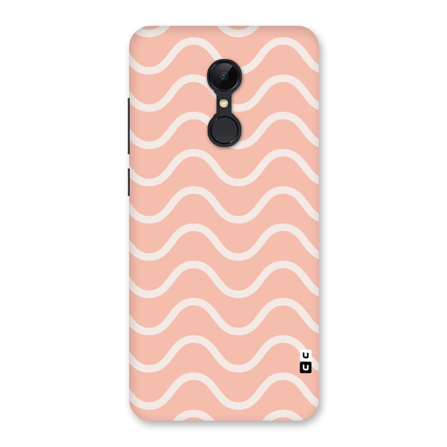 Pastel Peach Waves Back Case for Redmi 5